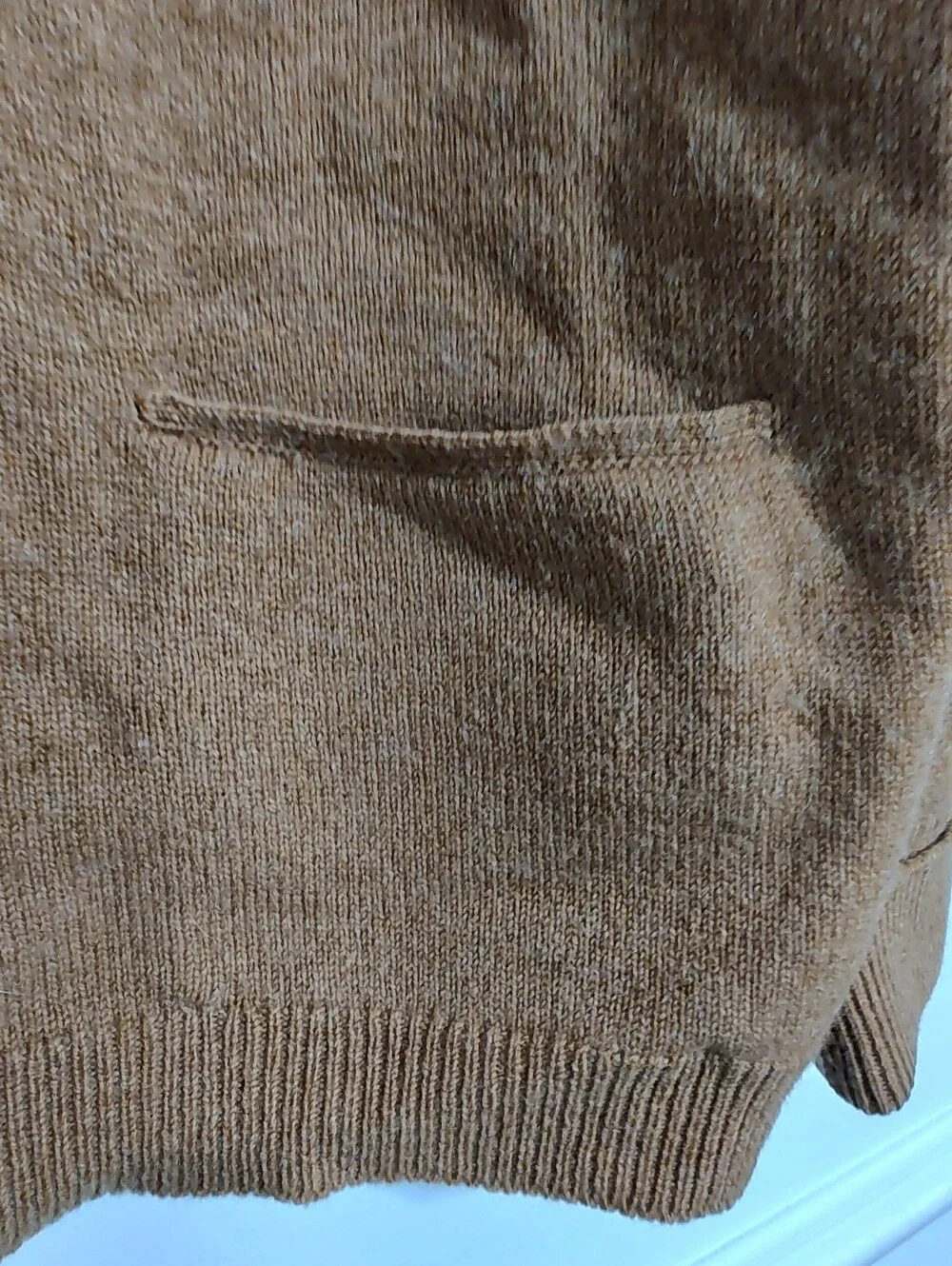Vintage 60s Alan Paine 100% Lambswool Cardigan Mustard Yellow Sz 44 Kurt Cobain